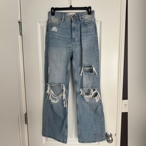 Zara high rise straight leg relaxed jean size 4